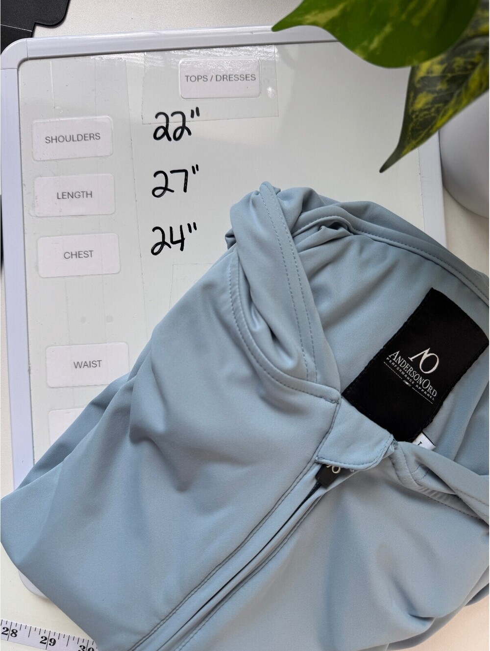 AndersonOrd Performance Golf Hoodie Jacket Men’s L Blue Full Zip Stretch - Picture 7 of 9